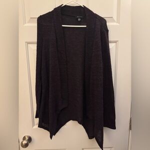 🎆AB Studio Dark Purple Open Front Cardigan